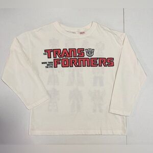 Zara Kids White Transformers Long Sleeve Tee